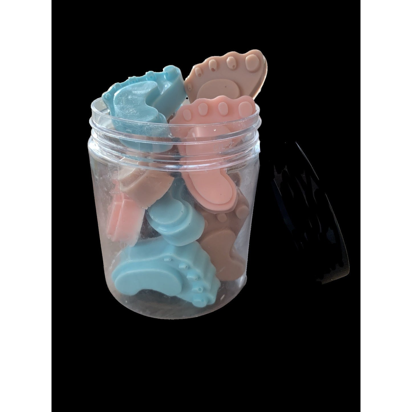 Baby Feet Soap in a Jar: Gender Reveal Soap